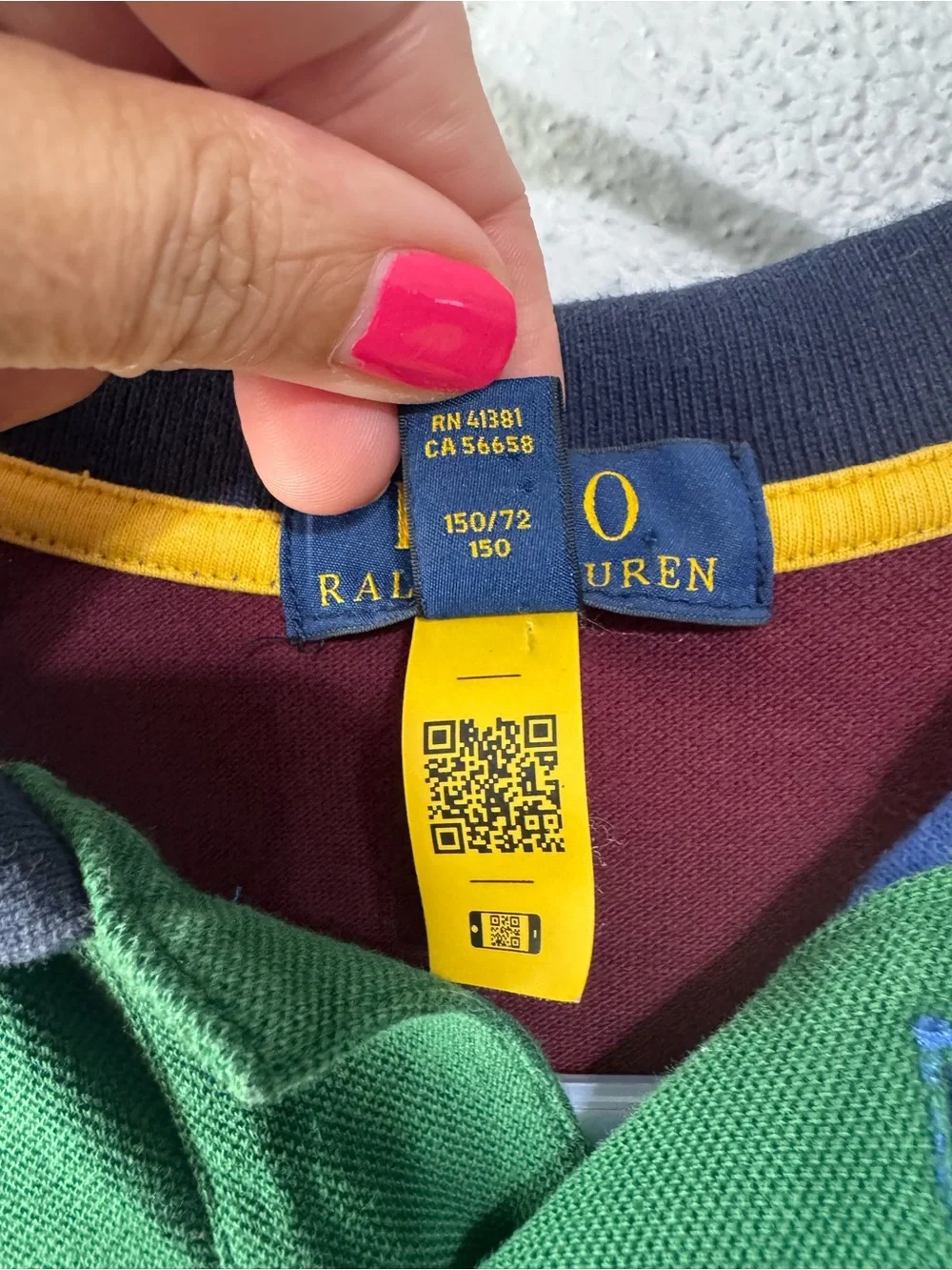 Ralph Lauren Colorblock Polo Shirt in Green, Blue, Yellow, Navy